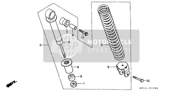 Honda SA50 1990 Rear Shock for a 1990 Honda SA50